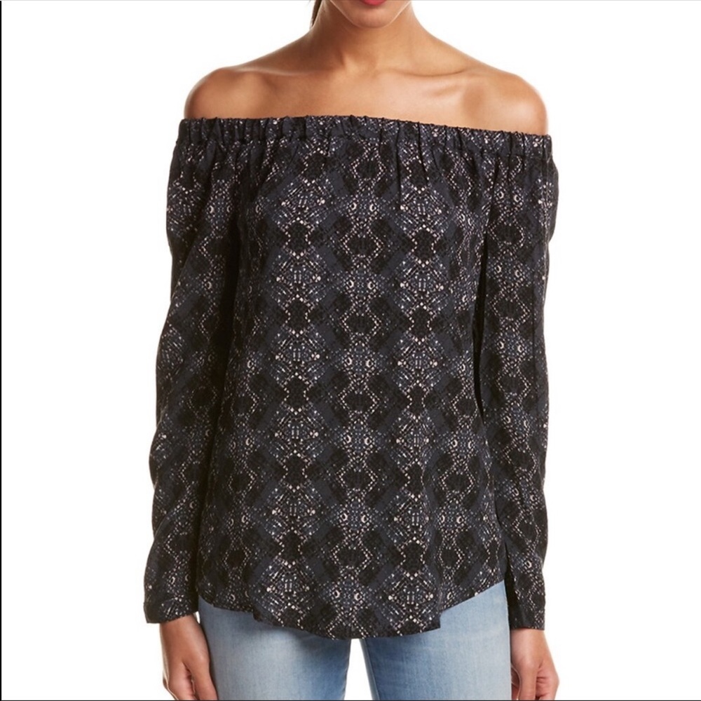 Michael Stars Off The Shoulder Python Print top XS